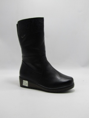 Kozaki damskie ocieplane na płaskim (36-41) 8017 BLACK