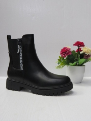 Botki damskie ocieplane na płaskim (36-41) AM7507 BLACK