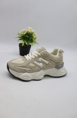 Buty sportowe damskie na płaskim (36-41) 24071 BE/KHAKI