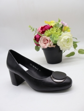 Czółenki damskie na obcasie (36-41) YCC-158 BLACK