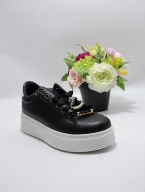 Buty sportowe damskie na płaskim (36-41) 1711 BLACK