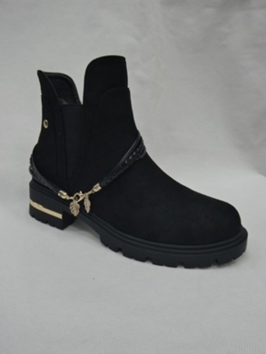 Botki damskie na płaskim (36-41) 1314 BLACK
