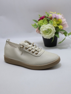 Buty sportowe damskie na płaskim (38-43) 81217-3 BEIGE