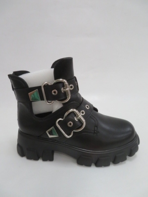 Botki damskie jesienne na płaskim (36-41) RXJ81 BLACK
