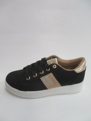 Buty sportowe damskie na płaskim (36-41) QS-19 BLACK