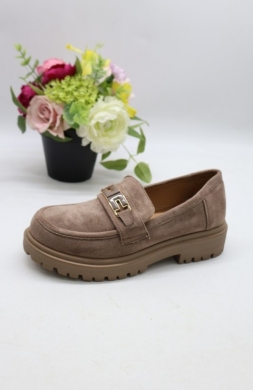 Mokasyny damskie na płaskim (36-41) LP0904 KHAKI/MIC
