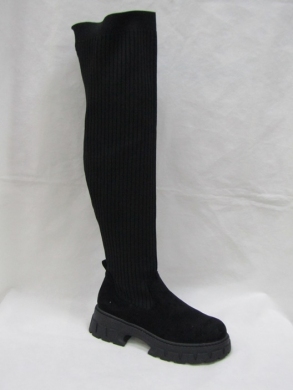 Kozaki damskie na płaskim (36-41) NS279 BLACK