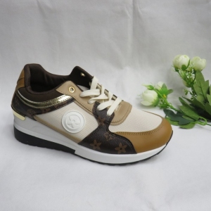 Buty sportowe damskie na koturnie (36-41) 0060-3 KHAKI