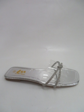Klapki damskie na płaskim (36-41) QL-235 SILVER