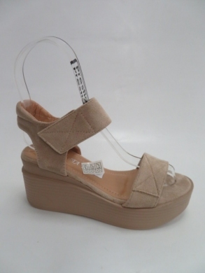 Sandały damskie na koturnie (36-41) 9012 BEIGE