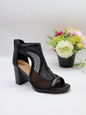 Sandały damskie na obcasie (36-41) 6296 BLACK