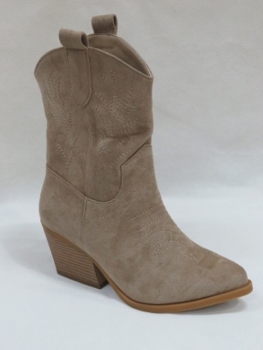 Kozaki damskie jesienne na obcasie (36-41) 8559A KHAKI