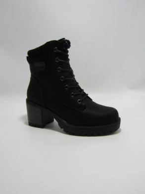 Botki damskie ocieplane na obcasie (36-41) 1044 BLACK