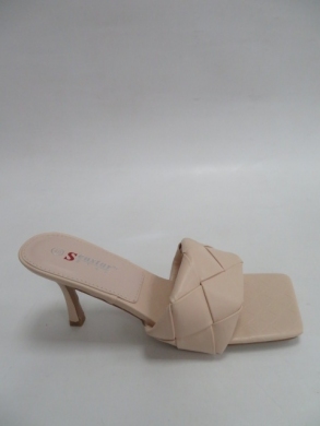 Klapki damskie na obcasie (36-41) T368 BEIGE