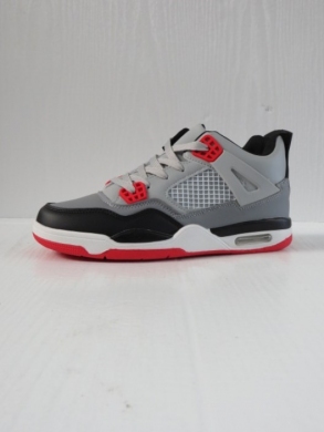 Buty sportowe damskie na płaskim (36-41) D660-P GREY/RED