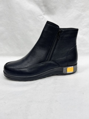 Botki damskie ocieplane na płaskim (39-43) DJ22-10 BLACK