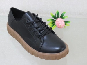 Półbuty damskie na płaskim (36-41) C21-8331 BLACK