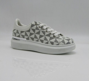 Buty sportowe damskie na płaskim (36-41) J-13 WHITE