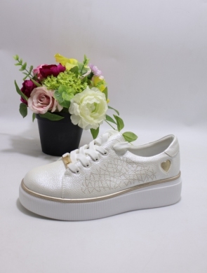 Buty sportowe damskie na płaskim (36-41) 5016 WHITE