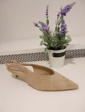 Sandały damskie na szpilce (36-41) 9793 BEIGE