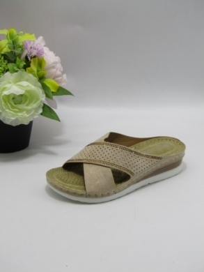 Klapki damskie na koturnie (36-41) N24-1066 BEIGE