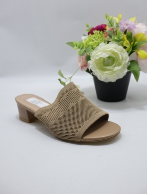 Klapki damskie na obcasie (36-41) HK1307 KHAKI