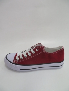 Trampki damskie na płaskim (36-41) 72W-D11 BURGUNDY