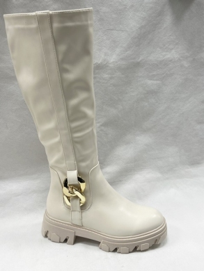 Kozaki damskie na płaskim (36-41) 25152-3 BEIGE