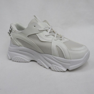 Buty sportowe damskie na płaskim (36-41) FF-32 WHITE