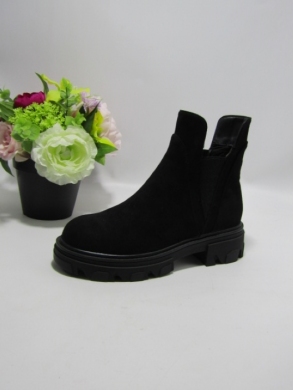 Botki damskie na płaskim (36-41) D-59V BLACK