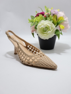 Sandały damskie na szpilce (36-41) 38-301 BEIGE