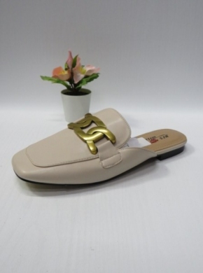 Klapki damskie na płaskim (36-41) 456-2A BEIGE