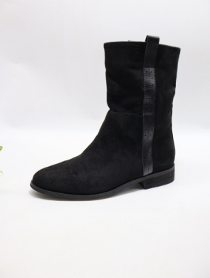 Botki damskie na płaskim (36-41) 9557 BLACK