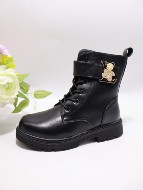 Botki dziewczęce ocieplane (31-36) 9902C BL/GOLD