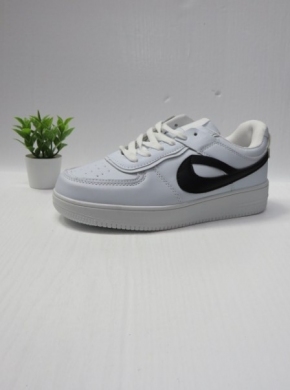 Buty sportowe damskie na płaskim (36-41) DN89-6 WHITE/BLACK