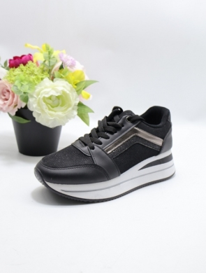 Buty sportowe damskie na płaskim (36-41) 9175 BLACK