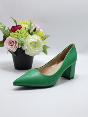 Czółenki damskie na obcasie (36-41) KJ-42 GREEN