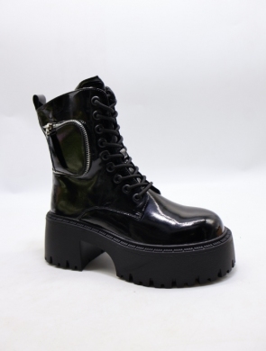 Botki damskie ocieplane na płaskim (36-40) X17713-3A BLACK