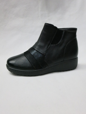 Botki damskie ocieplane na płaskim (36-42) 8124-1 BLACK