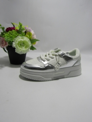 Buty sportowe damskie na płaskim (36-41) WW-097 WHII/SILVER