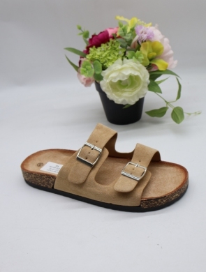 Klapki damskie na płaskim (36-41) SO-055 KHAKI