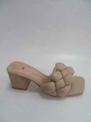 Klapki damskie na obcasie (36-41) T525 KHAKI