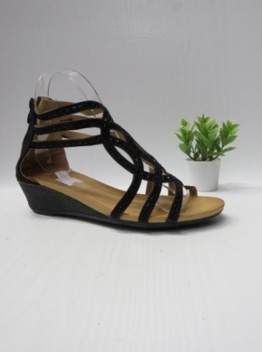 Sandały damskie na koturnie (36-41) F01-1 BLACK