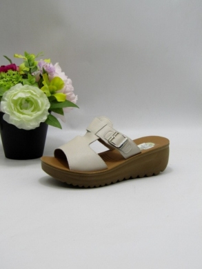 Klapki damskie na koturnie (36-41) K56 BEIGE