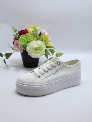 Buty sportowe damskie na płaskim (36-41) 7SP727-LS WHITE