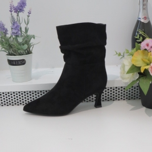 Botki damskie na szpilce (36-41) 9512 BLACK
