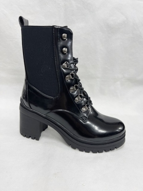 Botki damskie ocieplane na obcasie (36-41) H2186 BLACK