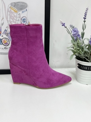 Botki damskie na koturnie (36-41) 5662 PURPLE