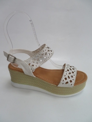 Sandały damskie na koturnie (36-41) 4202 WHITE