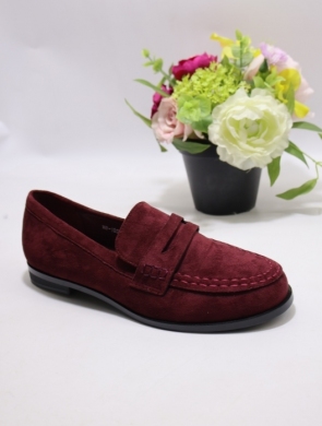 Mokasyny damskie na płaskim (36-41) H8-1051 WINE